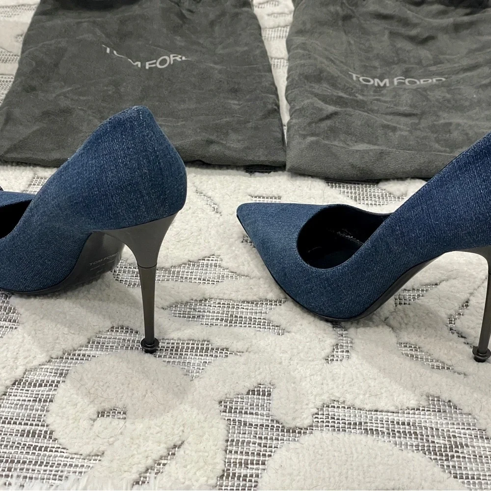 💥 TOM FORD💥 denim pin heel pump - Picture 7 of 10